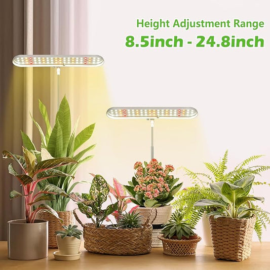 FOXGARDEN Grow Light, Full Spectrum LED Grow Lamp, Plant Lights for Indoor,Auto Timer 4/8/12H, 4 Dimmable, Height Adjustable 8.5"-24", Growing Lights