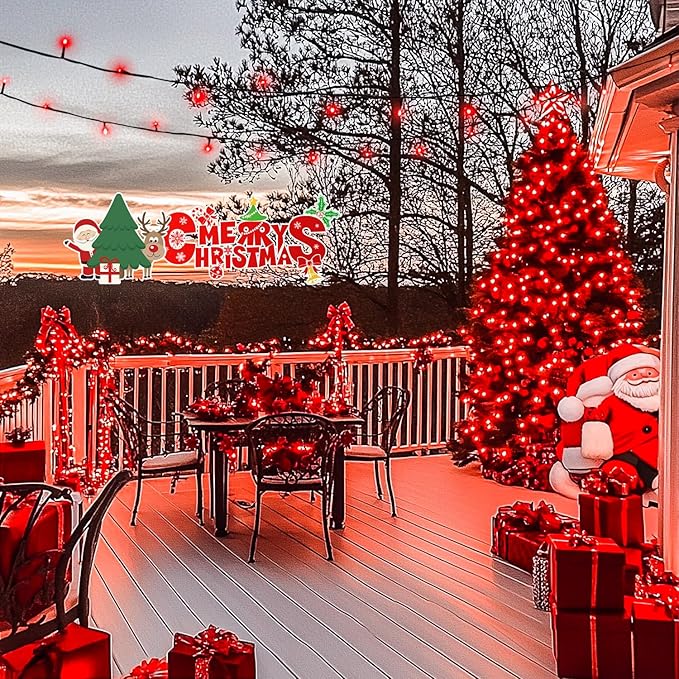 JMEXSUSS 200 LED Red String Lights Indoor Outdoor, 66ft Connectable LED Red Christmas Lights Plug in, 8 Modes Halloween Lights for Tree Bedroom Garden Yard Porch Xmas Halloween Decorations