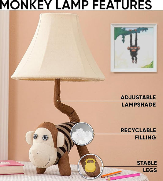 Monkey Kids Lamp for Boys Bedroom - 20", Animal Lamp for Kids Room - Christmas Gifts, Birthday Gifts, for All Ages: Toddler Girls, Children, Grandkids 3 4 5 and Up Years Old, Sister Brother, Sibling