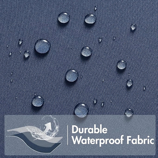 MIULEE Pack of 2 Decorative Outdoor Waterproof Pillow Covers Square Garden Cushion Sham Throw Pillowcase Shell for Spring Patio Tent Couch 22x22 Inch Navy Blue