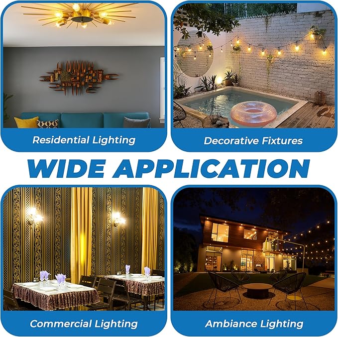 OHLECTRIC STAR Decorative Incandescent Bulb (6-Pack) 7W Clear Flame/Star Design Novelty Decor Light Bulb Candelabra Base E12 45 Lumens 120V C7A Filament, Chandeliers, Accent Lighting, Holiday Displays