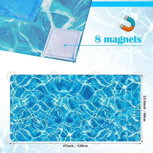 6 Pcs Fluorescent Light Covers for Ceiling Lights with 48 Magnets Decorative Magnetic Light Filters for Classroom Office Kitchen Decoration(Ripple)