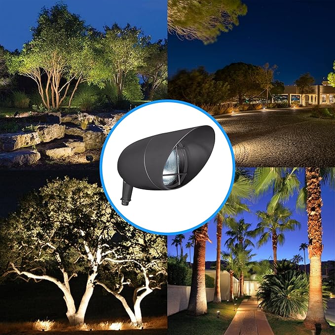 1-Light Landscape Flood Light Fixtures - 75W Non-Dimmable Halogen Light Fixture - Outdoor Light Fixture - Ceiling Mount - Dark Bronze Finish; OL-26090