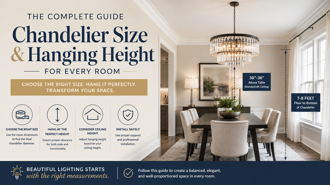 How to Choose the Right Chandelier Size and Hanging Height for Every Room (2026 Guide)