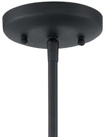 George Kovacs P351-618 Alluria 1 Pendant Light, 75 Watt Total, Weathered Black w/Autumn Gold