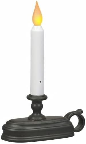 Xodus Innovations FPC1325A-6 Battery Operated LED Window Candle with New Hot Spot Technology and Dusk to Dawn Sensor and Choice of Amber or White Flame Pack of 6 Aged Bronze/Black