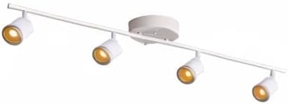 Shura White 4-Light Track Light with Adjustable Heads, Integrated LED Bulbs, 3 ft. Track Lighting Kit Ceiling Light, 3000k, 2240 Lumens