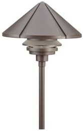 Kichler 15211AZT Six Groove Path & Spread 1-Light 120V, Textured Architectural Bronze