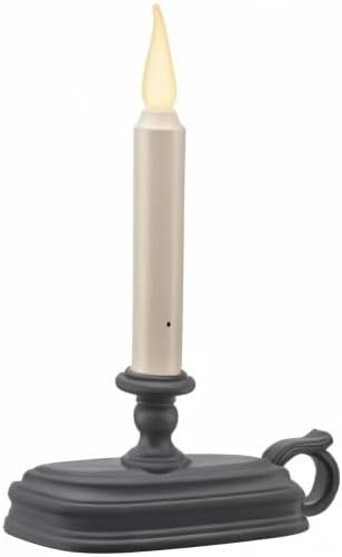 Xodus Innovations FPC1625A Battery Window Candle New Dynamic Flicker Warm White Flame Sensor ON Timer Off (Black-Single)