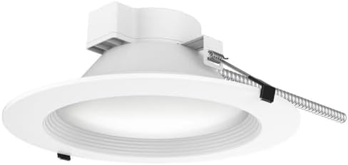Satco Commercial LED Ceiling Downlight, CCT Selectable 2700K/3000K/3500K/4000K/5000K, 10 Inches, White