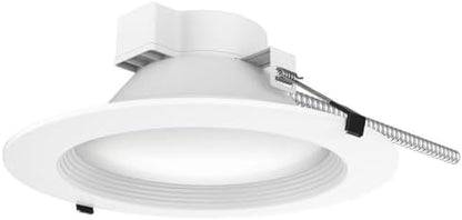 Satco Commercial LED Ceiling Downlight, CCT Selectable 2700K/3000K/3500K/4000K/5000K, 10 Inches, White