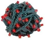Novelty Lights 24-Pack, 25 Feet 50 LED Red Christmas Mini Light String on Green Wire, 5mm Wide Angle Bulbs, Connectable, Indoor/Outdoor Decor, UL Listed