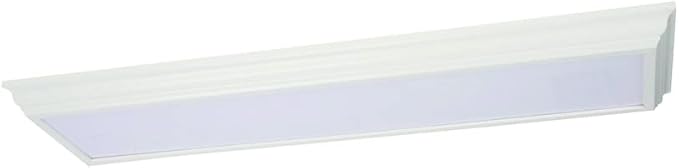 Lithonia Lighting Vanderlyn 4 Foot LED Kitchen Light Fixture, Linear Flush Mount Ceiling Light Fixture, 4000K Cool White, 3700 Lumens, 120 Volts, 35 Watts, Damp Listed, Bronze (FMFL 30840 VANL BZ)