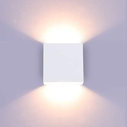 Lightess Modern Wall Sconce Dimmable 10W Hardwired, Up Down Wall Mount Lights Indoor Mini Metal LED Wall Lamp for Living Room Bedroom Hallway Decor, Warm White, O1181TP