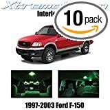 XtremeVision Interior LED for Ford F-150 1997-2003 (10 Pieces) Green Interior LED Kit + Installation Tool