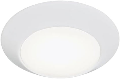 Generation Lighting 14916RD-15 Transitional LED Fixture from Seagull - Traverse Mirage Collection in White Finish, 0.5938 Inch Height, Frosted Polycarbonate Lens