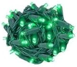 Novelty Lights 25ft 50 LED Green Christmas Lights Outdoor/Indoor, 6" Spacing, Green Wire String Lights for Festive Xmas Lighting, IP55, UL Listed, Dimmable, Connectable