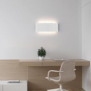 Mille Luckiole 11 Inch Hallway LED Wall Light,Dimmable 3000K-6500K 5 Color Selectable,Modern LED Sconce Wall for Stairwell,Bedroom,and Bathroom Vanity Mirror,15W White 4Pack Up and Down Led Wall Lamp