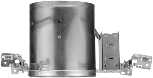 Juno 6 Inch Incandescent Ceiling Light Housing for New Construction, IC Rated Recessed Light, Adjustable Socket Plate, Damp Location UL Listed Can Lighting, Includes Push-in Electrical Connectors