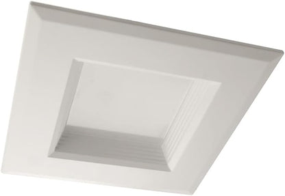 NICOR Lighting 5 inch White Square LED Recessed Downlight in 3000K (DQR5-10-120-3K-WH-BF)