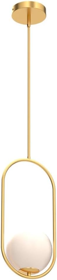 Modern Pendant Lighting Gold Hanging Light Fixture for Sloped Ceiling,Brass Pendant Lighting Fixture Pendant Chandelier Globe Pendant Light for Kitchen Island,Dinning Room Bedside Lighting