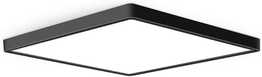 12inch 24W LED Flush Mount Ceiling Light, 5000K Square LED Ceiling Light, Black Flat Panel Lights for Bedroom, Kitchen, Living Room