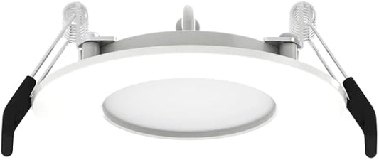 RAB Lighting WFRL-Field-Adjustable Edge-Lit LED Downlight-Canless Wafer Design-Black/White Trim-5CCT Selectable 2700K-5000K-90 CRI-Wet Rated/Dimmable for Modern Ceilings (WFRL3R69CCT120WS, 1)