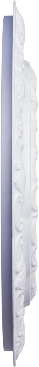 Ekena Millwork CM15LI Lisbon Ceiling Medallion, 15 3/8"OD x 7"ID x 1"P (Fits Canopies up to 7"), Factory Primed