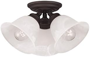 Livex Lighting 1358-07 Essex 3-Light Ceiling Mount, Bronze