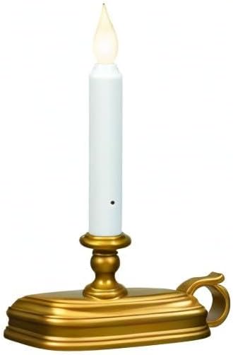 Xodus Innovations FPC1325B-6 Battery Operated LED Window Candle with New Hot Spot Technology and Dusk to Dawn Sensor and Choice of Amber or White Flame, Aged Bronze/Black Finish (Pack of 6)