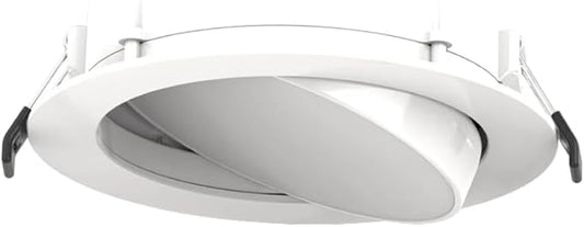 RAB Lighting WFRL-Field-Adjustable Edge-Lit LED Downlight-Canless Wafer Design-Black/White Trim-5CCT Selectable 2700K-5000K-90 CRI-Wet Rated/Dimmable for Modern Ceilings (WFRLA6R129FA120WS, 1)