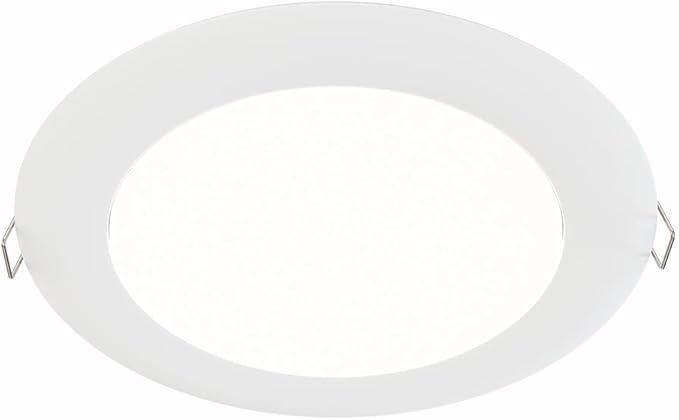 Juno LED Recessed Lights 6 Inch Round Wafer Downlight, 5-in-1 Switchable White Color Temperature, 120 Volts, 6-Inch Ultra-Thin Flat Trim, Matte White, 4-Pack (WF6 SWW5 90CRI MW CP4 M2)
