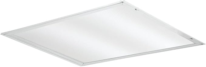 Lithonia Lighting 2x2 Lensed LED Troffer Light, Recessed LED Drop in Ceiling Light with Prismatic Lens for Grid Ceilings, 120 Volt, 4000K Cool White