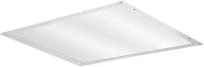 Lithonia Lighting 2x2 Lensed LED Troffer Light, Recessed LED Drop in Ceiling Light with Prismatic Lens for Grid Ceilings, 120 Volt, 4000K Cool White