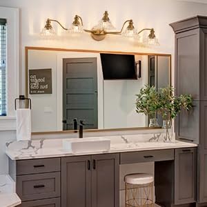 XIEDUN Vintage Brass 5 Light Vanity Light Bathroom Light