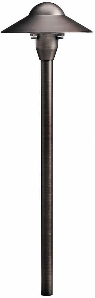 Kichler 15470CBR One Light Dome Path Light, Centennial Brass, 6"
