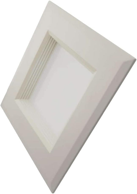 NICOR Lighting 6 inch White Square LED Recessed Downlight in 3000K (DQR6-10-120-3K-WH-BF)