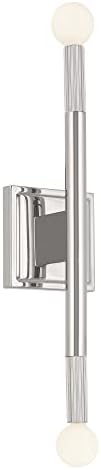 Kichler Odensa 17 Inch 2 Light Wall Sconce in Polished Nickel