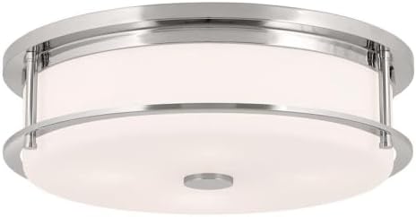 Kichler Brit 52597BKCPZ Flush Mount 4-Light 18˝ with Satin Etched Cased Opal Glass in Black and Champagne Bronze