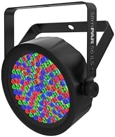CHAUVET DJ – Slim Par 56 Ils Compact Led Wash Light | 108 RGB LEDs for Color Filled Output | Ils Compatible Coordinated Shows | On Fixture Color Control Without DMX | Power Linking Capability