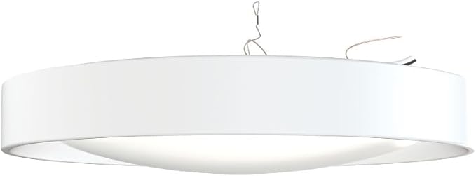 Juno 17 Inch Round LED Flush Mount Ceiling Light, Solana Series Low Profile Modern Ceiling Light Fixture, 5-in-1 Switchable White Color Temperature, Dimmable, Matte White