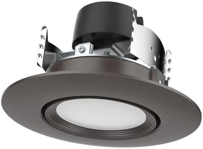 Satco LED Retrofit Gimbal Downlight, CCT Selectable 2700K/3000K/3500K/4000K/5000K, 4 Inches, Bronze Finish