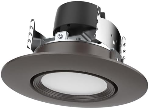 Satco LED Retrofit Gimbal Downlight, CCT Selectable 2700K/3000K/3500K/4000K/5000K, 4 Inches, Bronze Finish