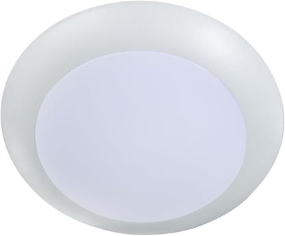 Topaz 4 Inch LED Flush Mount Disk Light, 8W 5CCT Selectable, 2700K,3000K,3500K,4000K,5000K, White