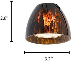 6-Light Fixed Track Lighting Kit Dark Bronze Finished Brown Glass Shades D168-66-DB-BRNS