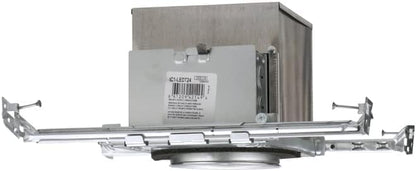 Juno 4 Inch Incandescent Ceiling Light Housing for New Construction, IC Rated Recessed Light, Adjustable Bar Hangers, Damp Location UL Listed Can Lighting, Includes Push-in Electrical Connectors