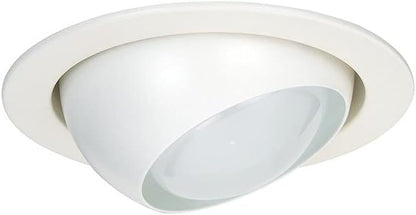 Generation Lighting 1166AT-15 4 Inch Eyeball Trim Recessed Fixture, White Finish, 5, 1-Light, cETL Listed, Safety Rated for Wet Locations - Recessed Light, Aluminum Construction