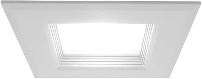 NICOR Lighting 6 inch White Square LED Recessed Downlight in 3000K (DQR6-10-120-3K-WH-BF)
