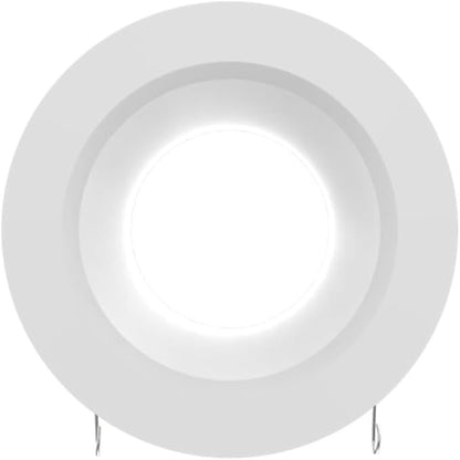 Juno E Series 5"/6" LED Ceiling Light, Smooth Trim Recessed Lighting with 5-in-1 Switchable White Color, 900 Lumens, Wet Rated LED Downlight, Dimmable, White