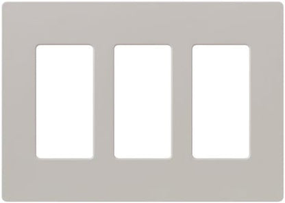 Lutron Claro 3 Gang Decorator/Rocker Wallplate, Satin, Taupe (1-Pack) | SC-3-TP
